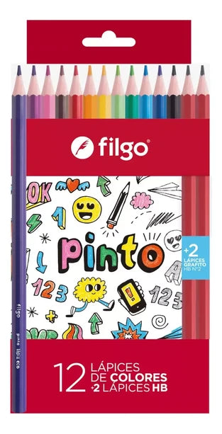 Lápices de Colores x12 + 2 HB
